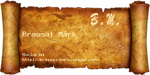 Brassai Márk névjegykártya
